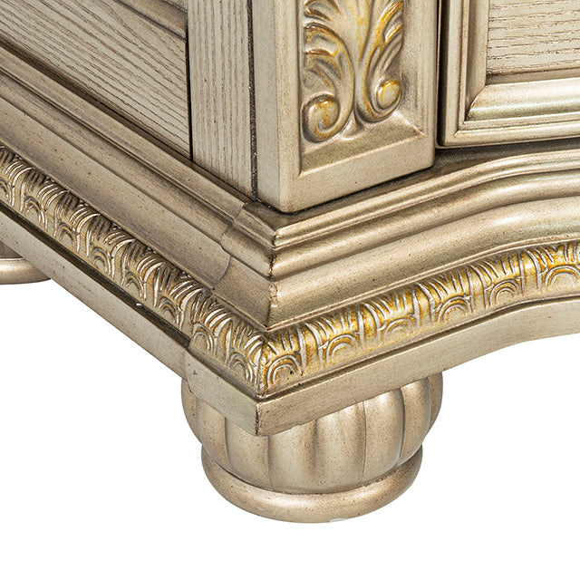 Fromberg Nightstand w/ Marble Top - Dimensional Outlet Furniture (Oakland, CA)