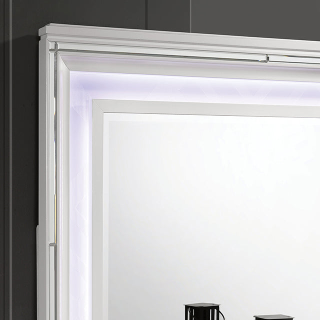 Emmeline 4 & 5 Piece Queen Bedroom Set Gray & White - Dimensional Outlet Furniture (Oakland, CA)