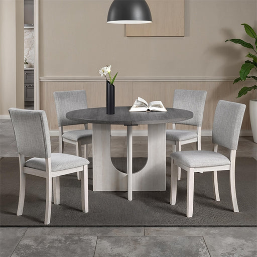 Oberto 5 Pc Round Dining Table Set - Dimensional Outlet Furniture (Oakland, CA)