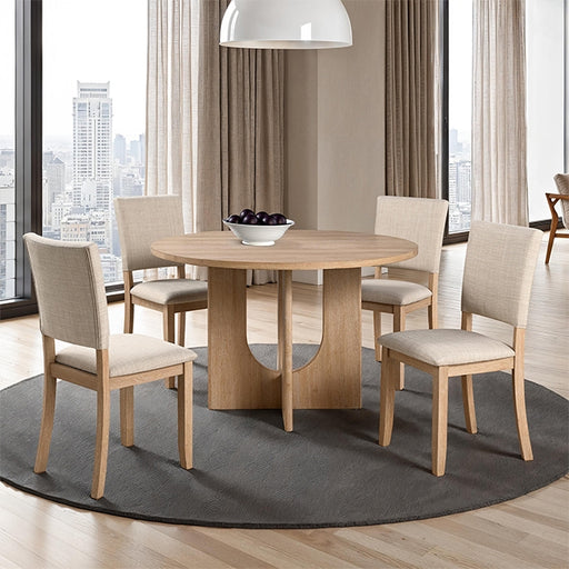 Oberto 5 Pc Round Dining Table Set - Dimensional Outlet Furniture (Oakland, CA)
