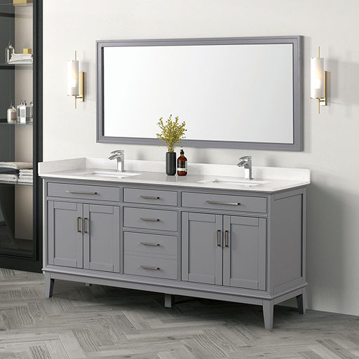 Almeria Vanity Set w/ Mirror - Dimensional Outlet Furniture (Oakland, CA)